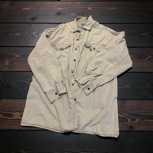 Vintage Levi’s Light Tan Button-Up Shirt size L